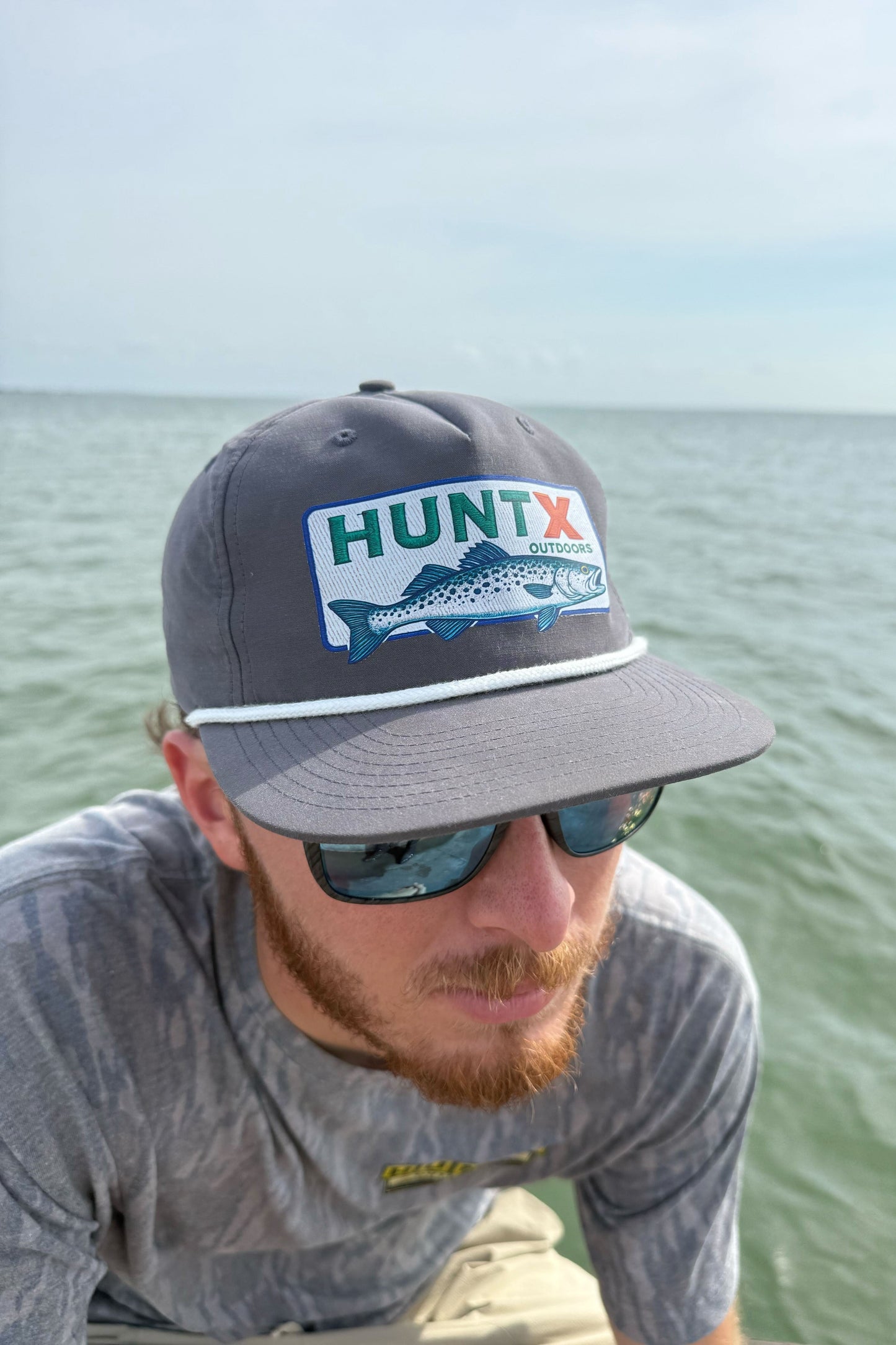 HuntX Charcoal 256 Trout Patch Hat