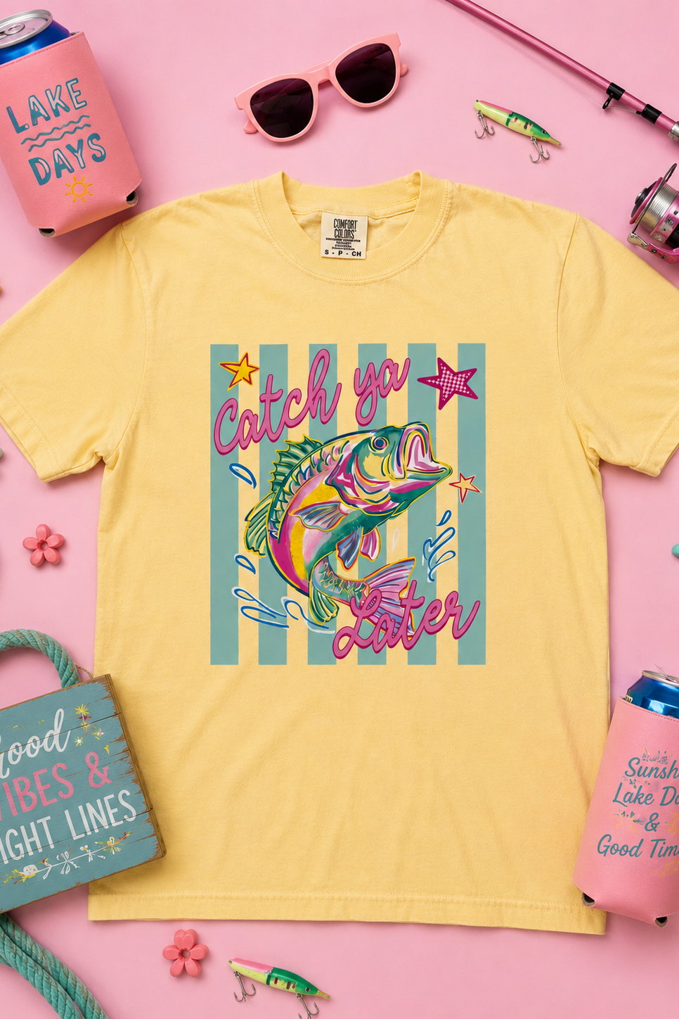 HuntX Catch Ya Later Comfort Color Short Sleeve Tee