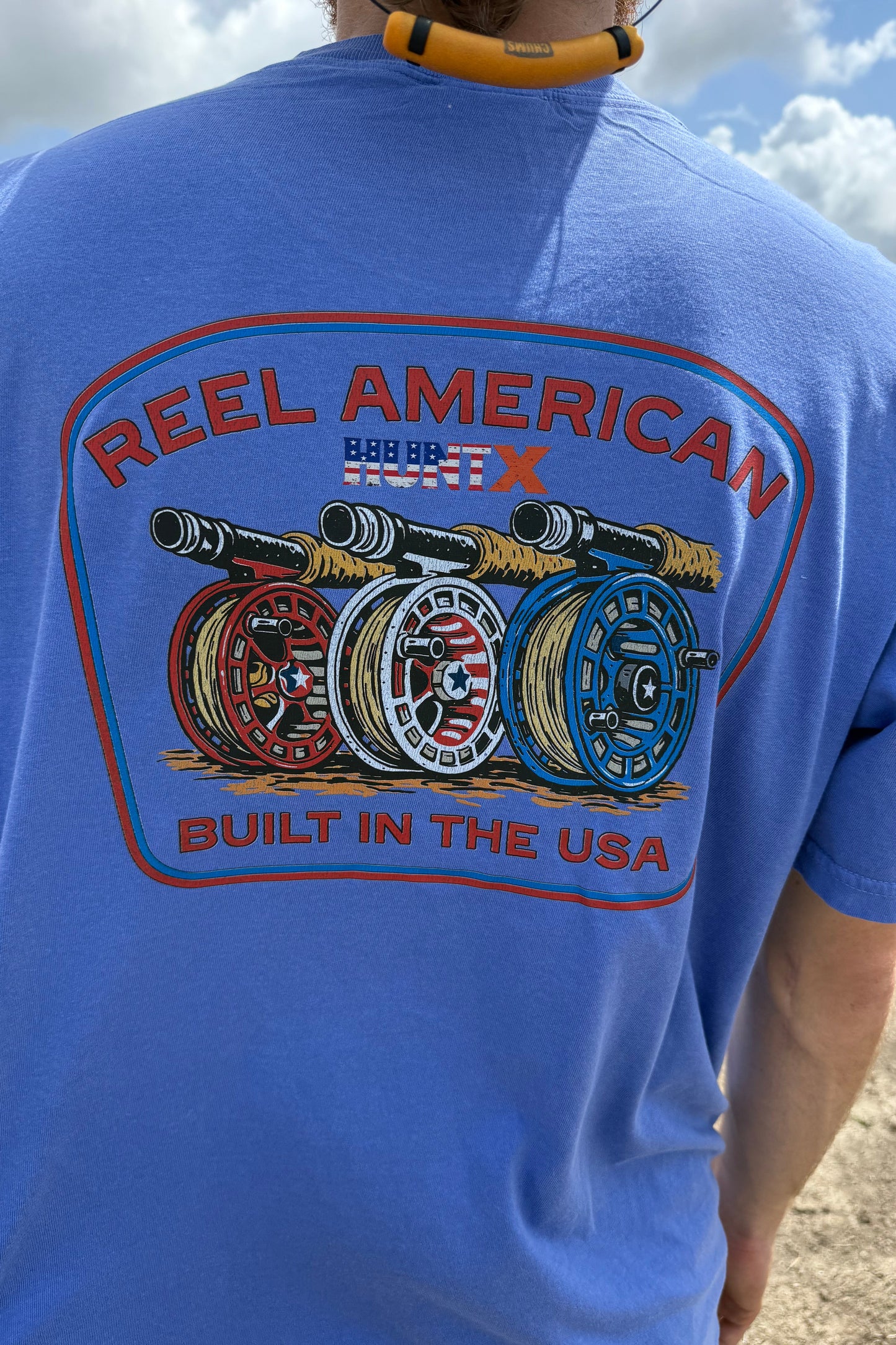 HuntX Patriotic Reel American Comfort Color Short Sleeve Tee