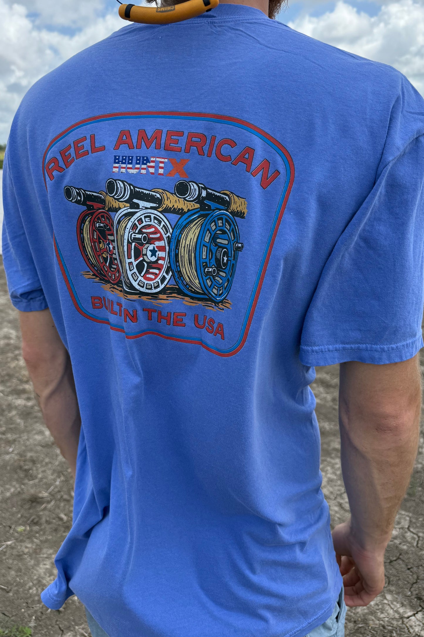 HuntX Patriotic Reel American Comfort Color Short Sleeve Tee