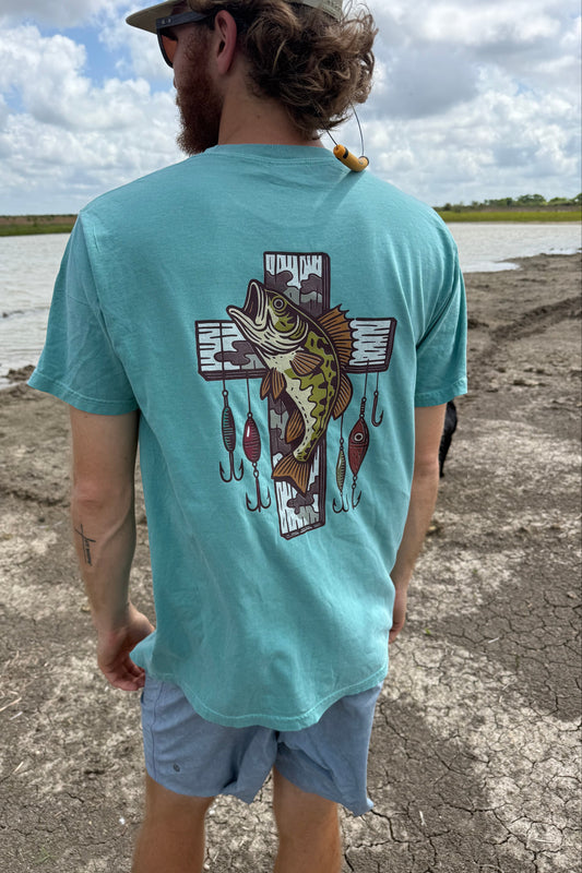 HuntX Bass Cross Comfort Color Short Sleeve Tee