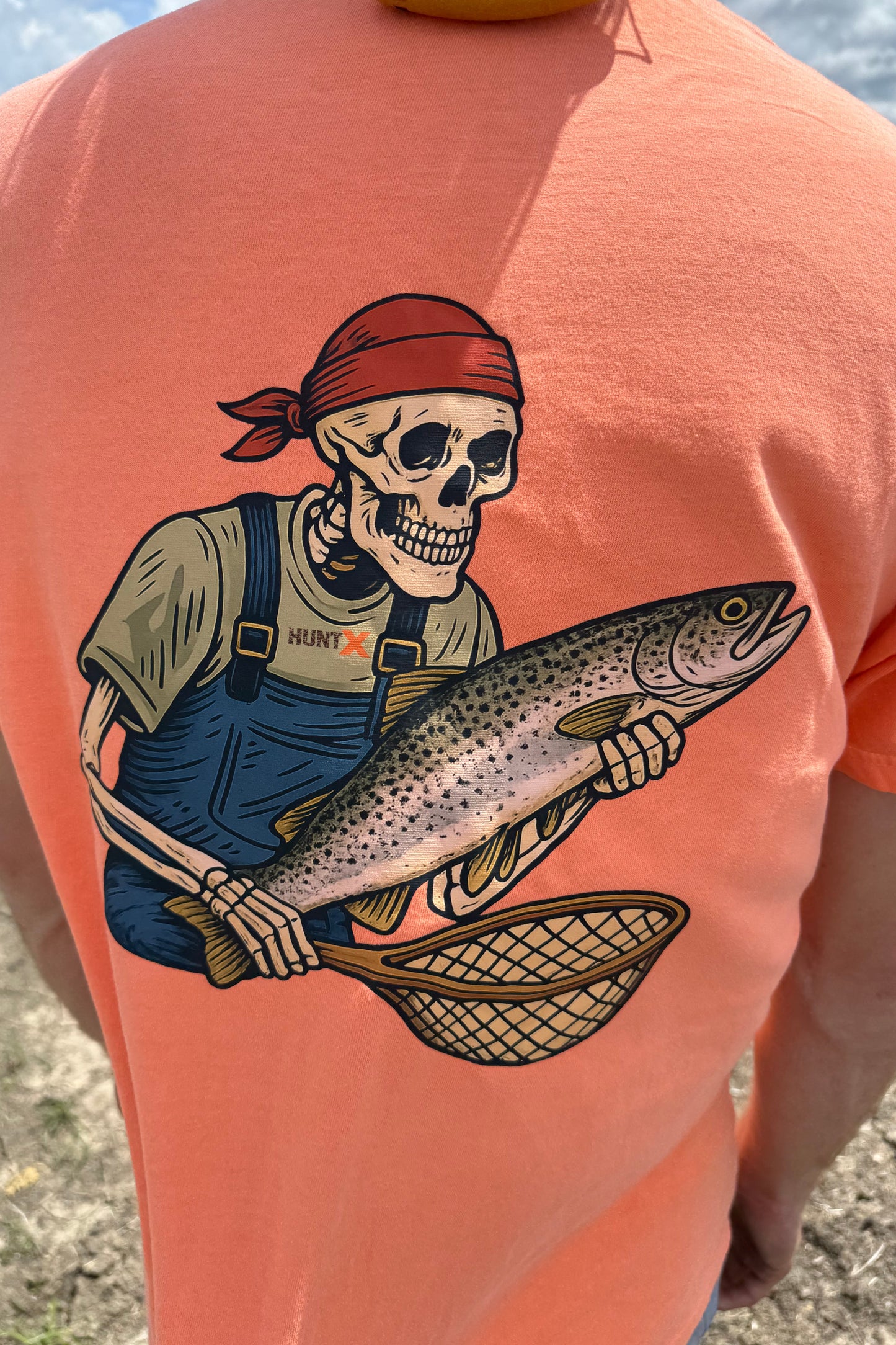 HuntX Skeleton Trout Comfort Color Short Sleeve Tee