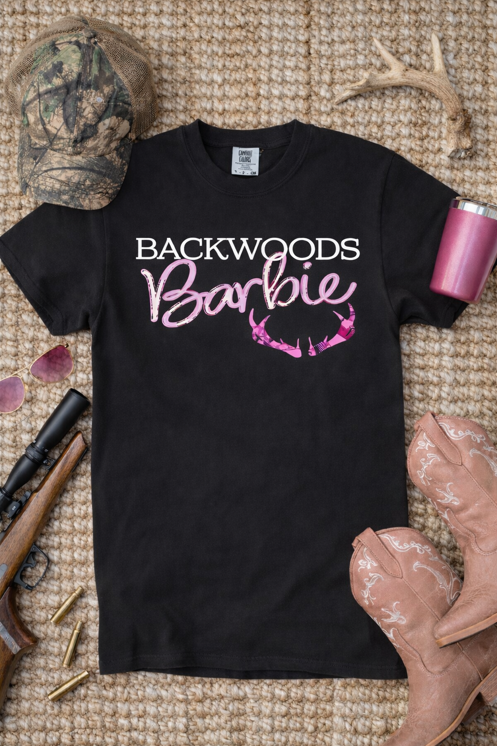 HuntX Backwoods Lady Comfort Color Short Sleeve Tee
