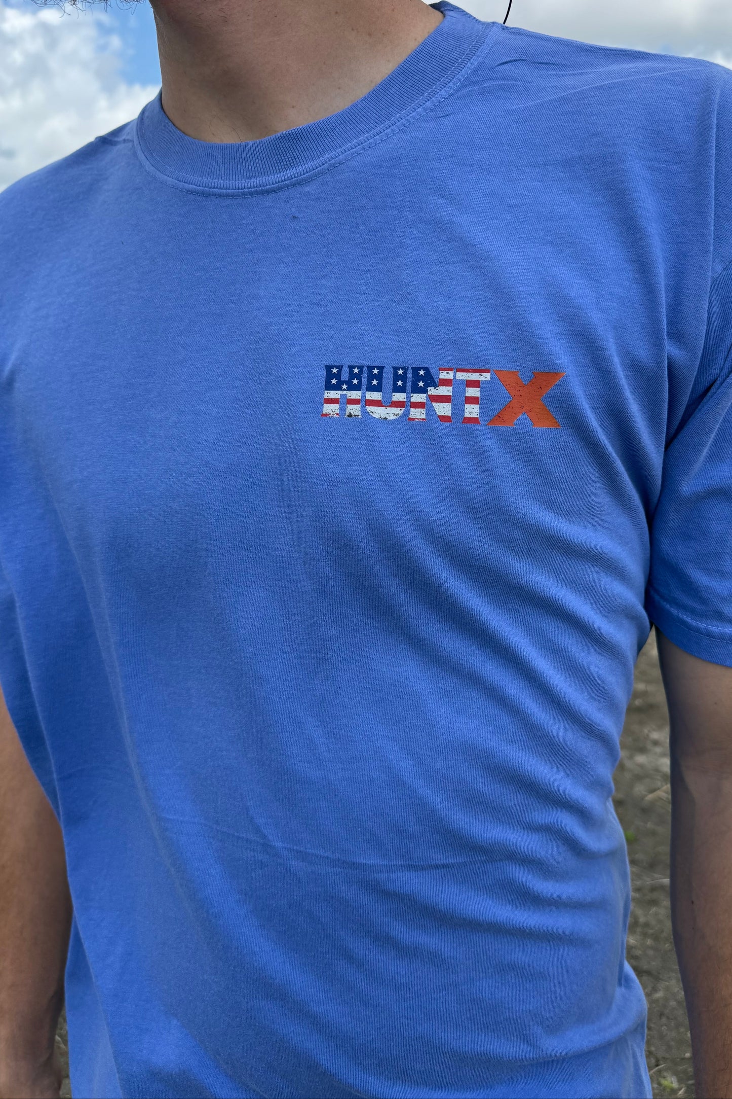 HuntX Patriotic Reel American Comfort Color Short Sleeve Tee
