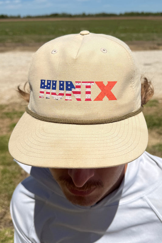 HuntX Patriotic Tan Hat
