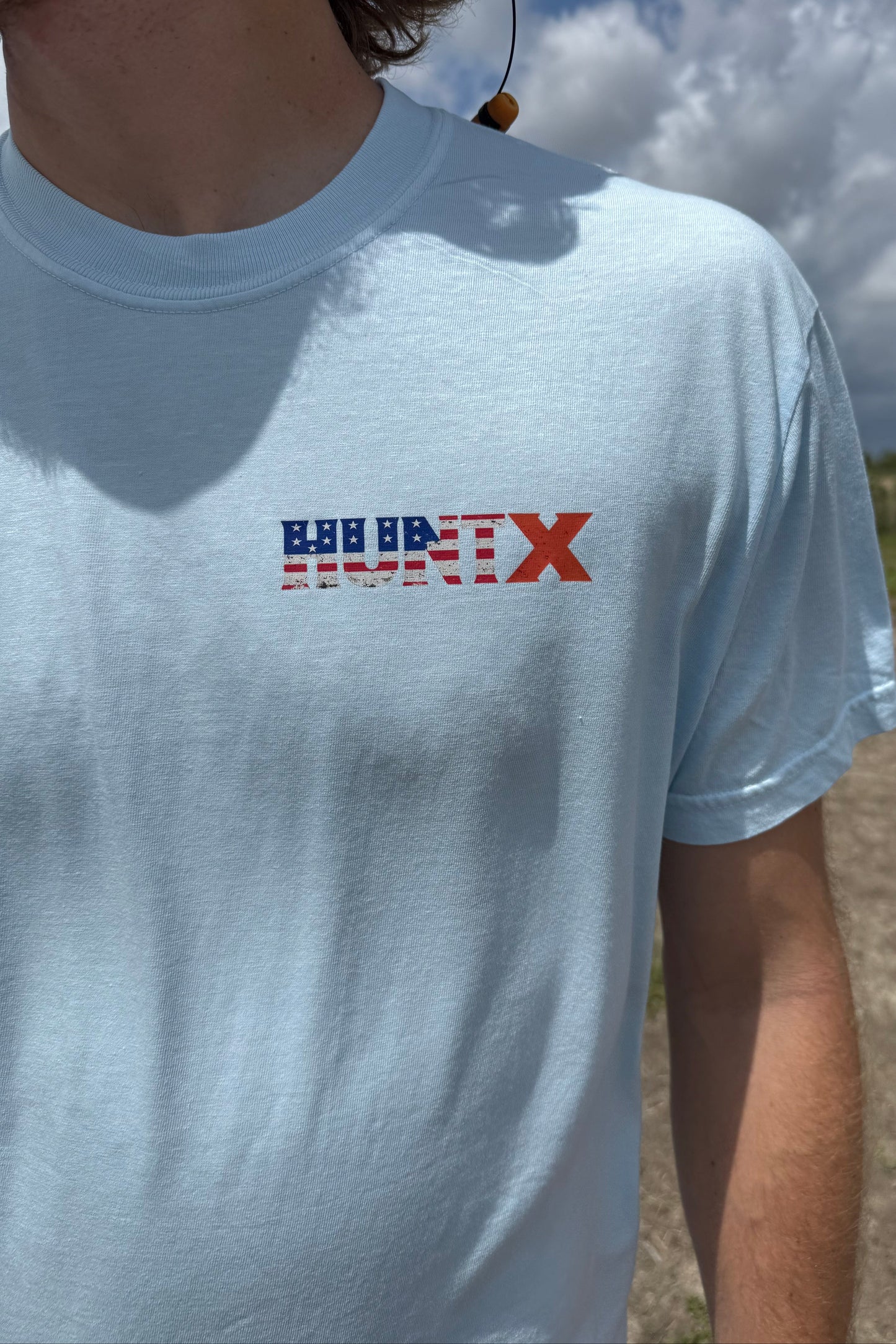 HuntX Patriotic Bass Comfort Color Short Sleeve Tee