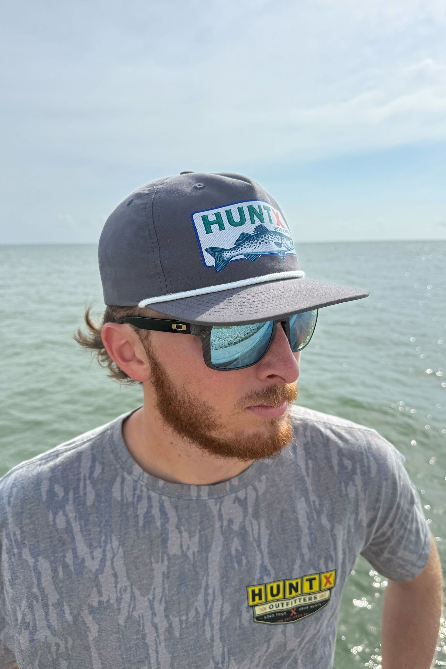 HuntX Charcoal 256 Trout Patch Hat