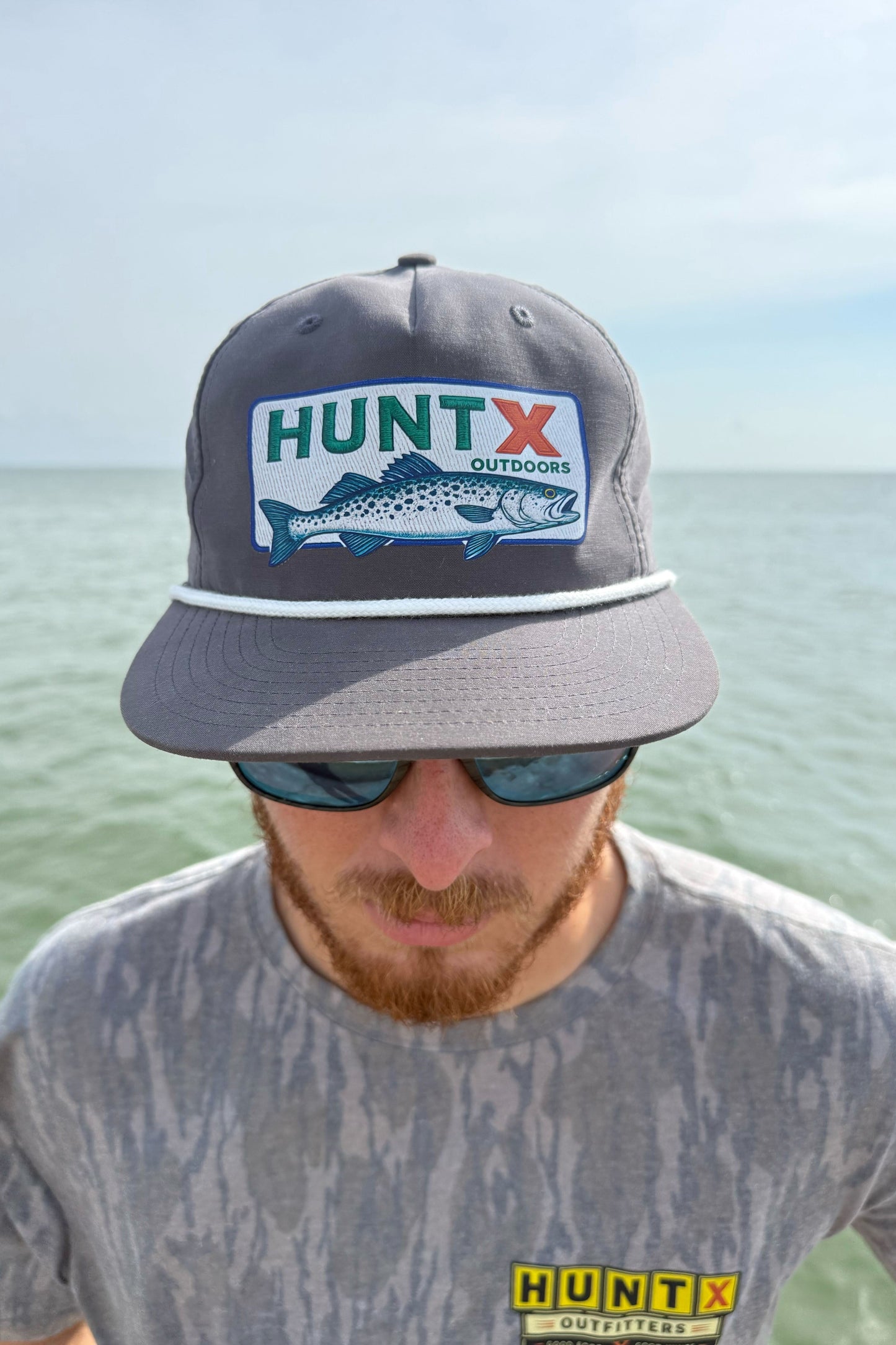 HuntX Charcoal 256 Trout Patch Hat
