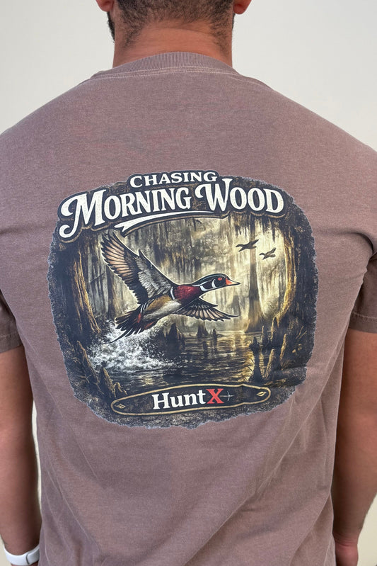 HuntX Chasing Morning Wood Comfort Color Short Sleeve Tee