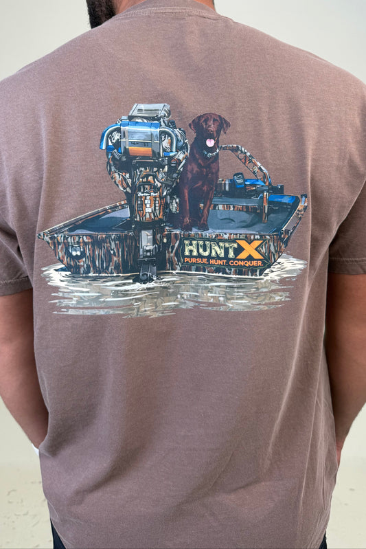 HuntX Lab Mud Boat Comfort Color Short Sleeve Tee