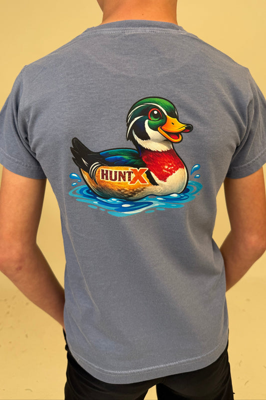 HuntX Woodie Rubber Duck Youth Comfort Color Short Sleeve Tee