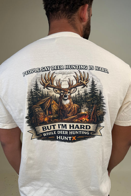 HuntX Hard Deer Hunting Comfort Color Short Sleeve Tee