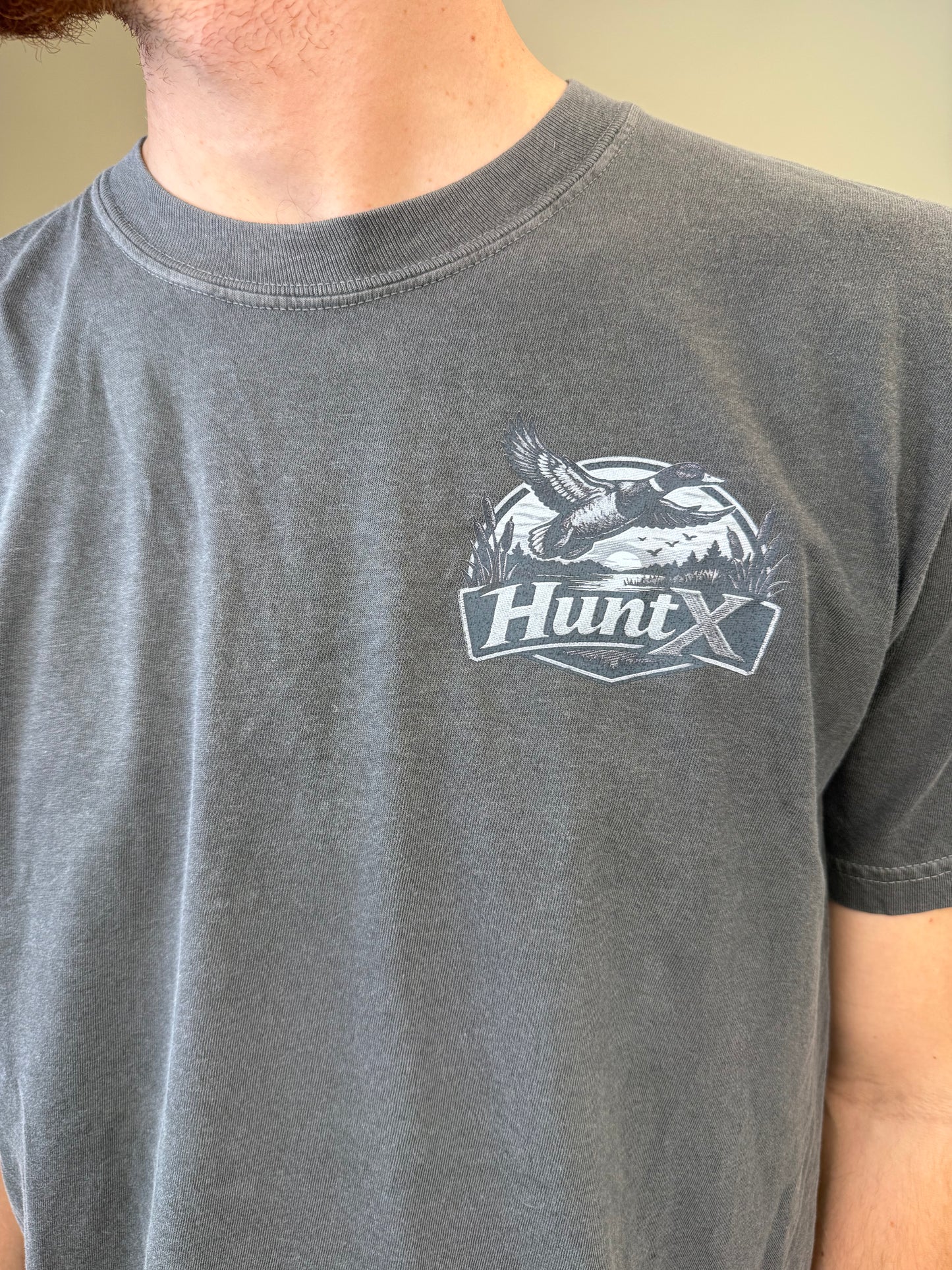 HuntX Mallard Patch Comfort Color Short Sleeve Tee