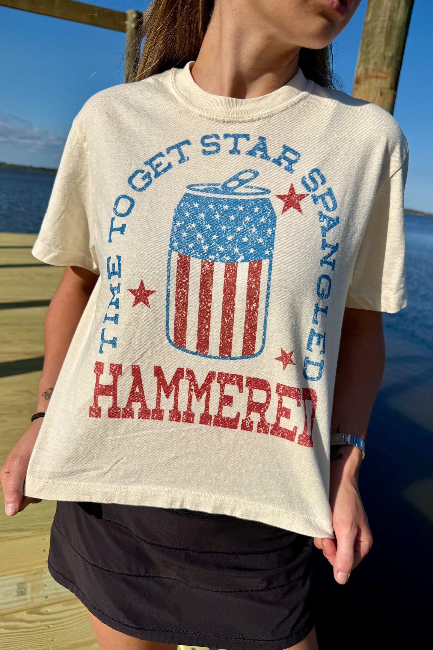 HuntX Star Spangled Comfort Color Boxy Tee