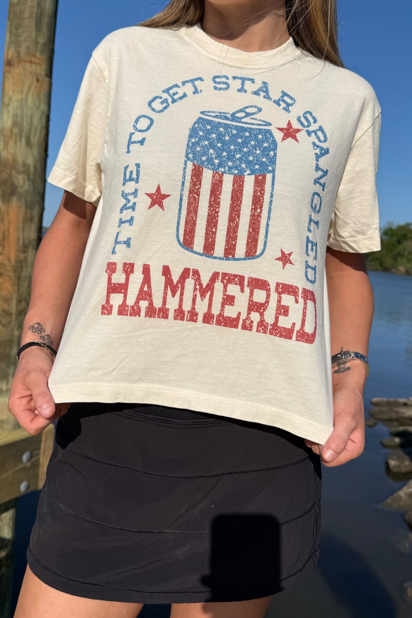 HuntX Star Spangled Comfort Color Boxy Tee