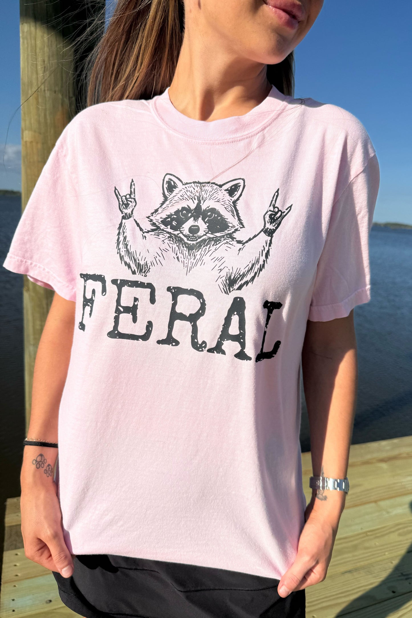 Huntx Feral Coon Comfort Color Short Sleeve Tee
