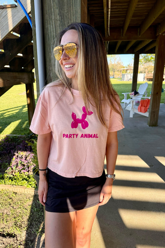 HuntX Party Animal Comfort Color Boxy Tee