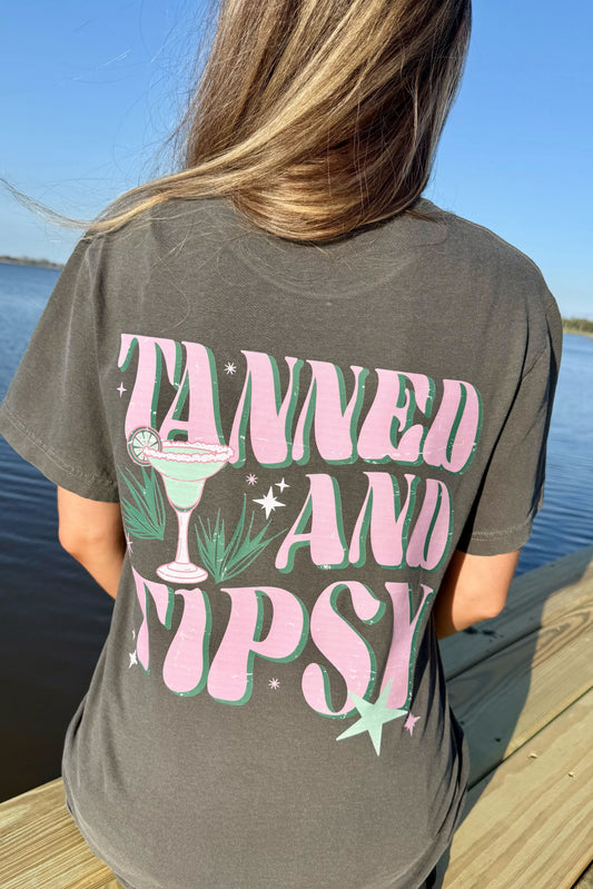 HuntX Tanned and Tipsy Comfort Color Short Sleeve Tee