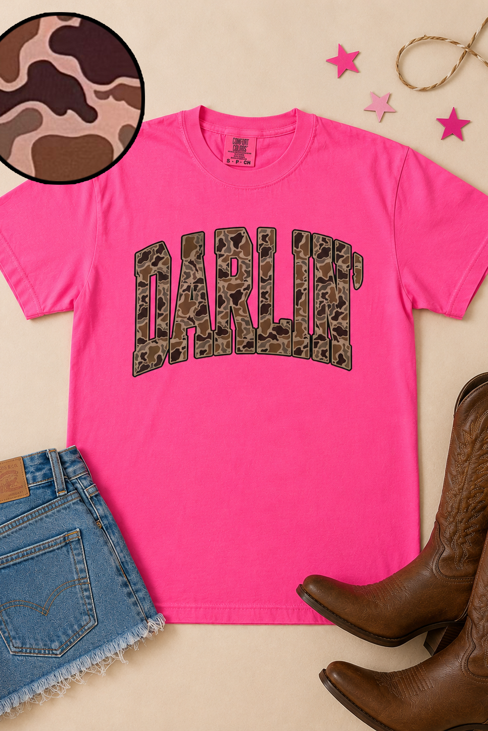 HuntX Darlin Comfort Color Short Sleeve Tee