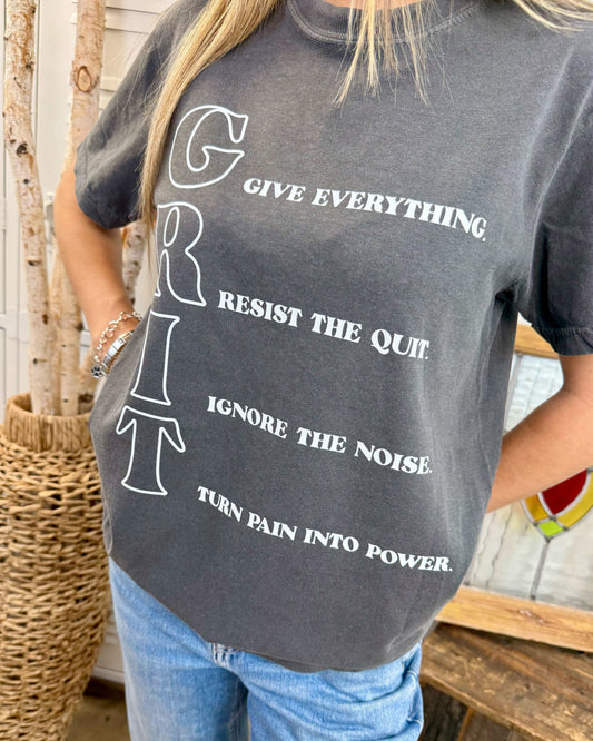 HuntX Grit Acronym Comfort Color Short Sleeve Tee