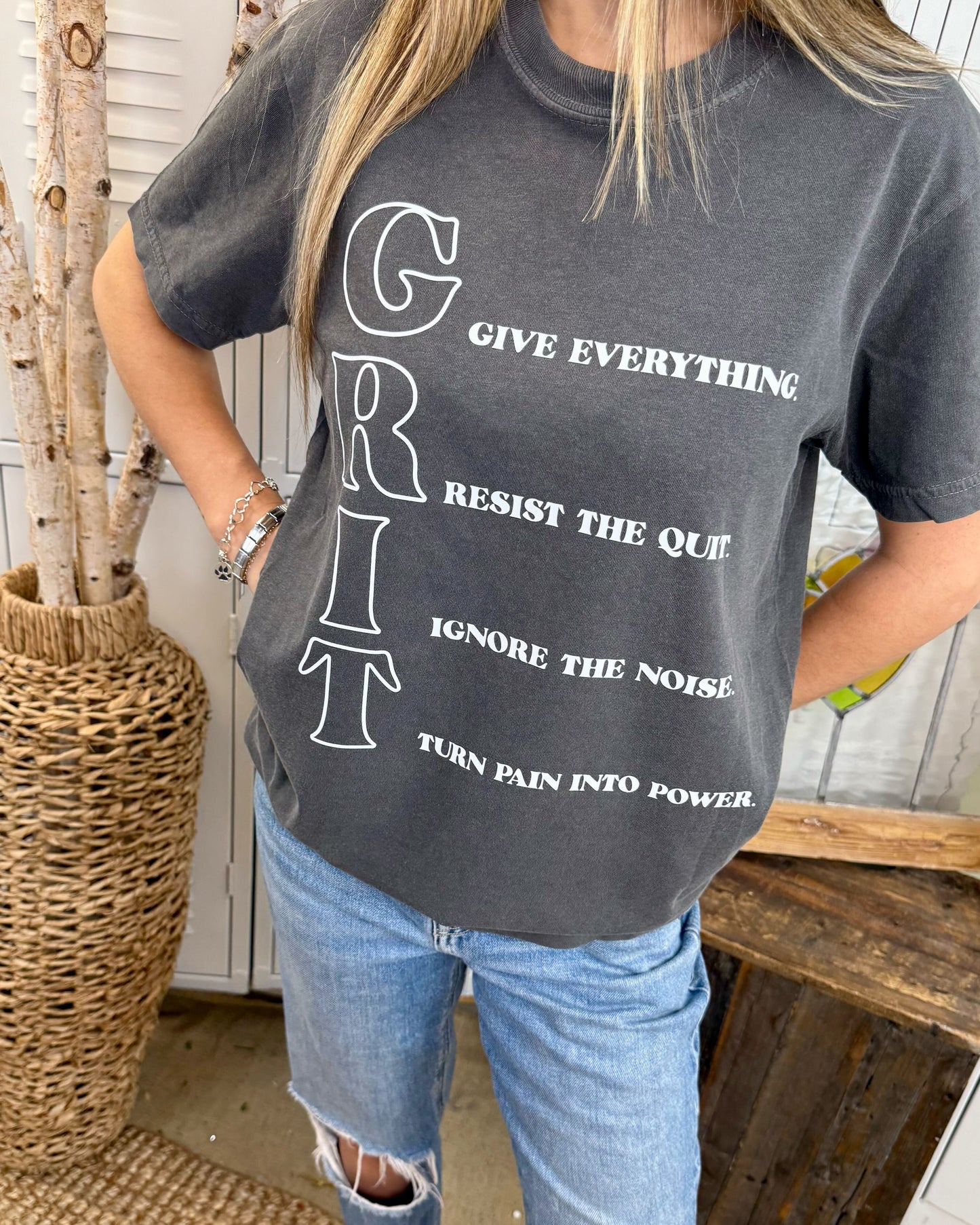 HuntX Grit Acronym Comfort Color Short Sleeve Tee