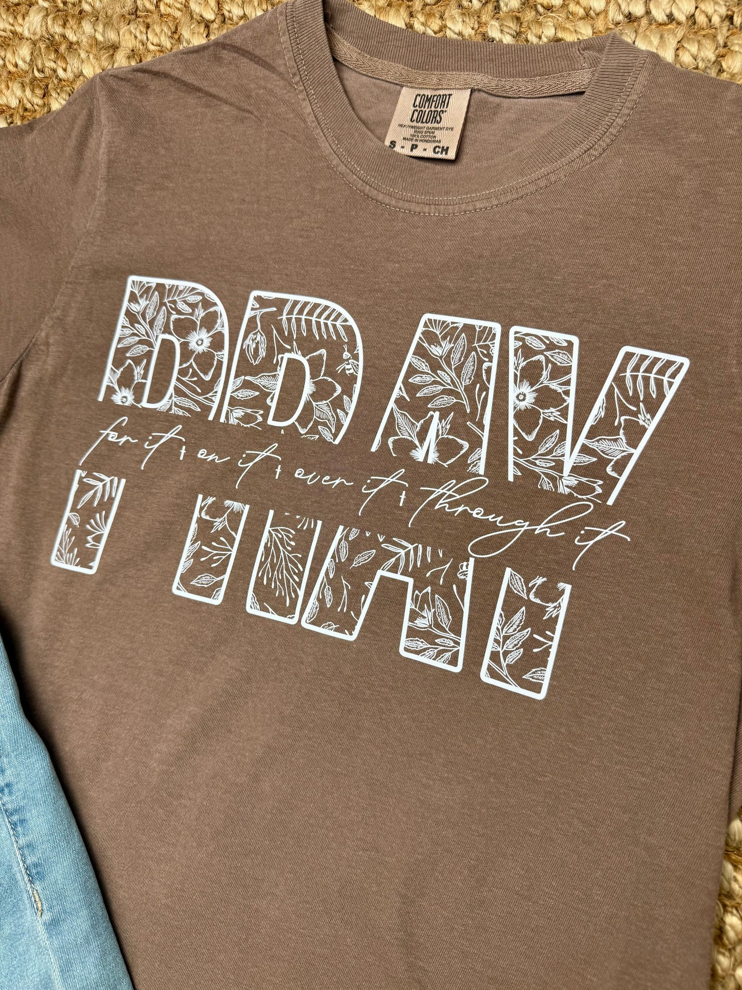 HuntX Floral Pray Comfort Color Short Sleeve Tee
